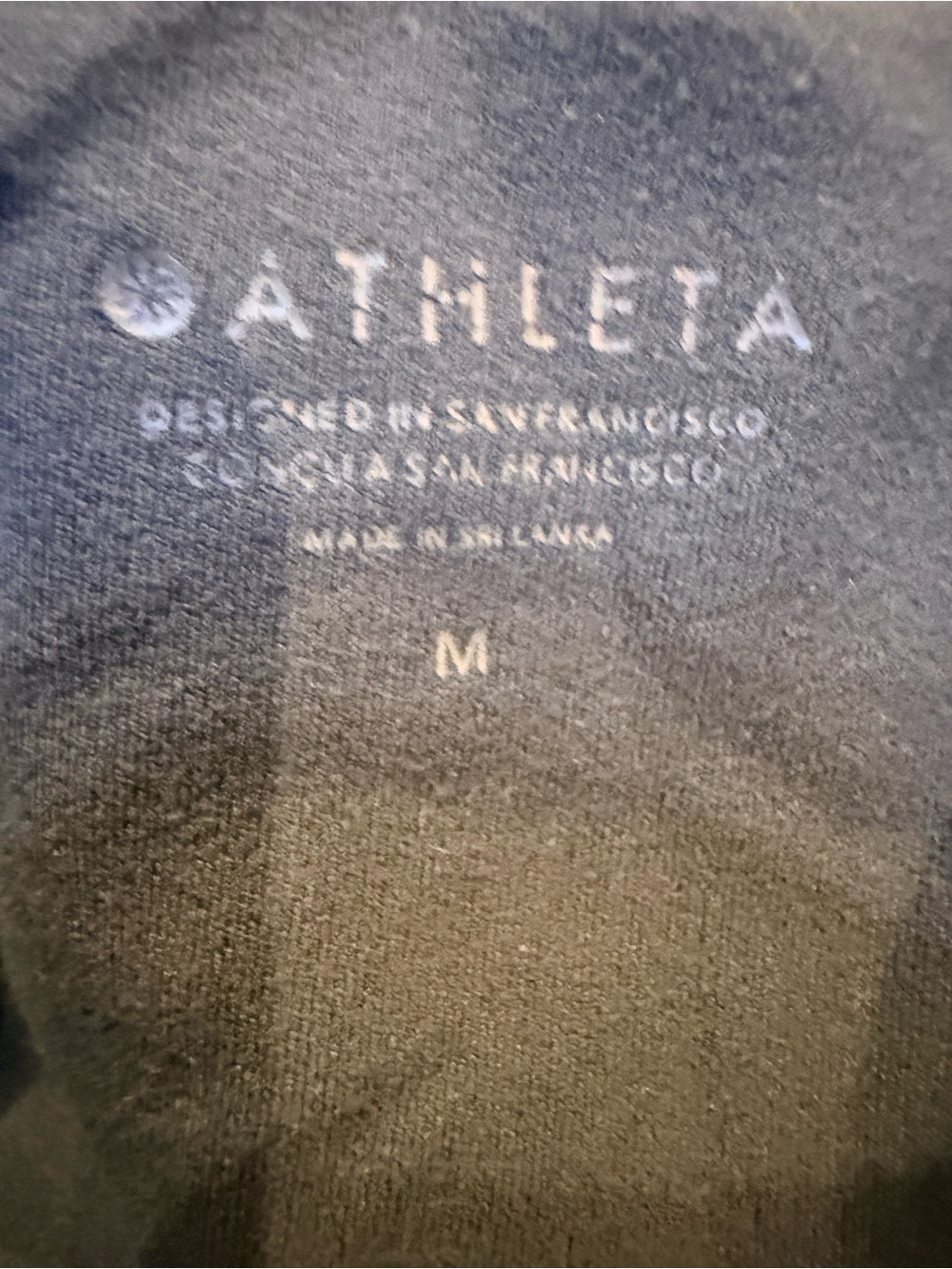 Athleta Medium Sports Bra Tie Dye Blue Gray Longline Crop Athletic Top. GUC - Picture 2 of 11